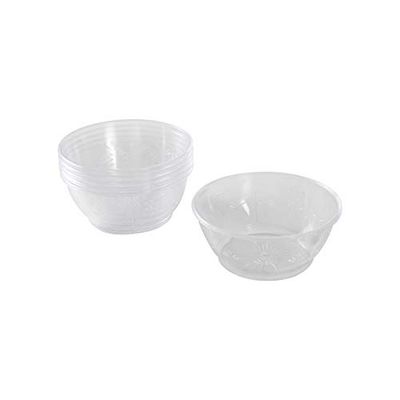 Homéa, Set van 6 herbruikbare kunststof kommen, 175 ml, transparant