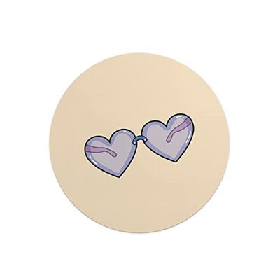 Questo Casa, Round Digital Printed Mouse Pad, Non-Slip Base, for Office and Home, Diameter:22cm