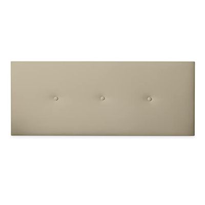 DUÉRMETE ONLINE Tête de lit de qualité supérieure rembourrée Modèle Milan | tapissée en Similicuir de Haute qualité avec ferrures et visserie en Bois, Beige, 170 x 60 cm (lit 160)