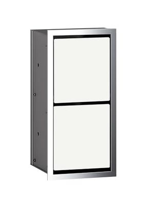Emco 972527821 Portarotolo Asis Up del modulo 150 Doppio, Cromo/Bianco