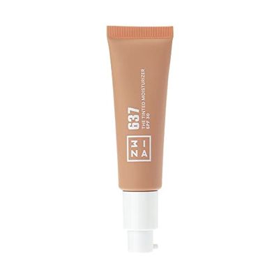 3INA MAKEUP - The Tinted Moisturizer SPF30 637 - Base de Maquillaje Beige caramelo - BB Cream con Protección Solar SPF30 y Acido Hialurónico - Base para Todo tipo de Pieles - Vegan - Cruelty Free
