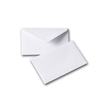 500 Sobres de "Visita A gommées 90 x 140 mm, vitela) extra Blanc – 112 g
