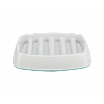 Slow Feeding Mangiatoia Plastica, Grigio, 0,25l/21 × 14 cm