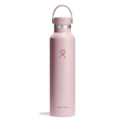 HYDRO FLASK - Standard Mouth Vattenflaska 709 ml 24 oz - Vakuumisolerad rostfri vattenflaska med läckagesäker Flex-topp och pulverlack - Trillium