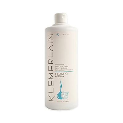 Klemerlain shampoo con estratto di cipolla (nessun odore di cipolla). Per tutti i tipi di capelli. Shampoo rinforzante. Riduci il grasso. Evita la caduta. Dona volume e lucentezza - 1L