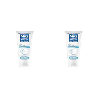 Mixa Expert Peau Sensible - Soin Réhydratant Equilibrant à l'Extrait d'Avoine + Cuivre Régulateur - 50 ml (Lot de 2)