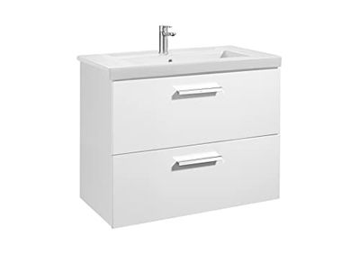 Roca,Prisma,Unik (mueble base con dos cajones y lavabo),Blanco brillo,800mm x 460mm x 694mm,A855952806