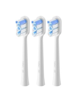 Laifen Lot de 3 têtes de brosse à dents de rechange pour adultes, compatibles avec la brosse à dents électrique Laifen Wave (Super Clean, blanc)