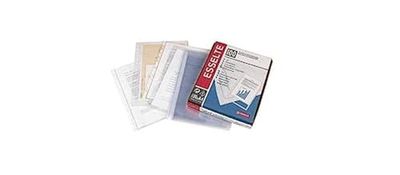 ESSELTE 46101 - Fundas portadocumentos COPYSAFE PP Cristal sin refuerzo 120 micras (caja 100 ud.) Folio. 16 taladros
