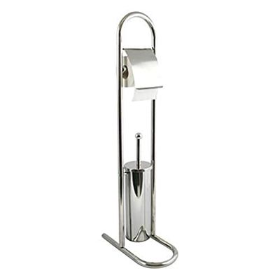 MSV 141311 Conjunto para WC, aço inoxidável, cromado, 80 x 30 x 16,5 cm