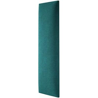 Mollis, pannello da parete rettangolare e decorativo, adatto come testiera o protezione dagli impatti, riduce il suono e migliora l'acustica, in schiuma, 60 x 15 cm, turchese