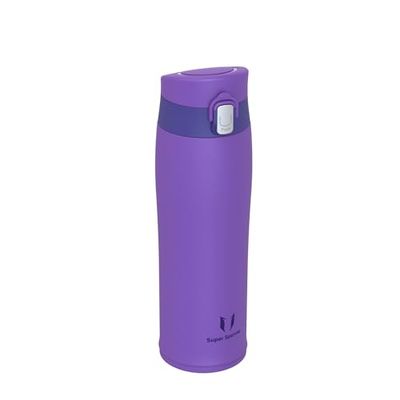 Super Sparrow RVS Waterfles - Drinkfles - 500ml - Met één klik geïsoleerde metalen Thermosfles - BPA-vrij - Lektvrije Waterfles voor Sport, Outdoor