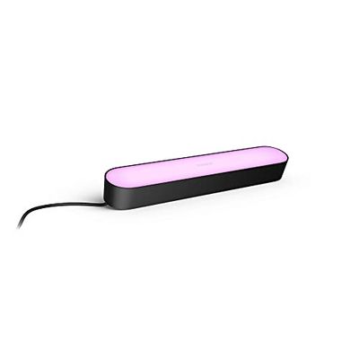 Philips Hue Play White & Colour Ambiance Barra Luminosa RGB, Luce d'intrattenimento per TV e Gaming, compatibile con Amazon Alexa, Google Assistant e Apple HomeKit, Nera