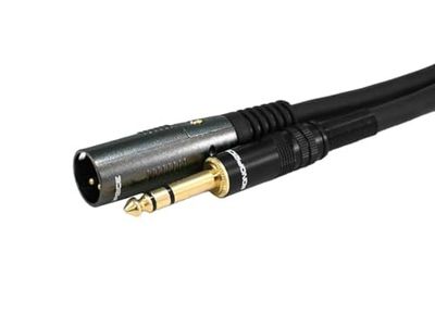 Monoprice Premier Series 16AWG - Cavo di connessione, da XLR maschio a 1/4 inch TRS maschio, con connettori placcati oro, 1,83 m