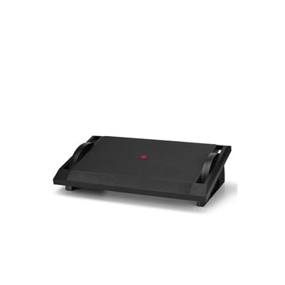 hjh OFFICE 830016 Apoyapiés de Oficina PODI I Reposapiés con función de balanceo, 3 alturas, Apoya pies ergonómico, Negro