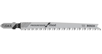 Bosch 3x Stichsägeblatt T 234x Progressor for Wood (für weiches Holz, gerader Schnitt, Professional Zubehör Stichsäge)