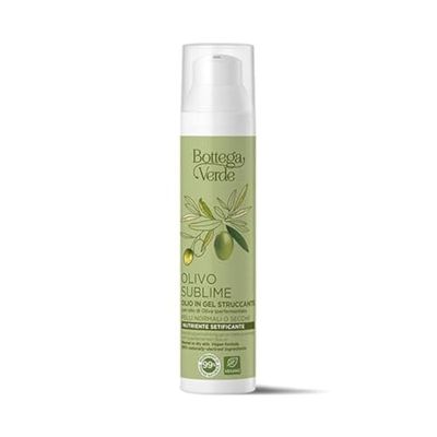 Bottega Verde - Olivo Sublime, Olio in Gel Struccante, 100 ml, Nutriente Setificante, con Olio di Oliva Iperfermentato, per Pelli Normali o Secche