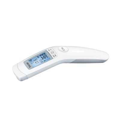 Beurer Termometro digitale per febbre a infrarossi senza contatto FT 90/termometro per neonati/per una facile misurazione sulla fronte per adulti e bambini/display digitale/con batteria, 1 pezzo (confezione da 1)