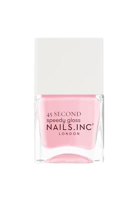 Nails Inc – LADBROKE GROVE GROOVING Quick Drying Nagellack – ljus godisrosa – snabbtorkande på 45 sekunder – nagelförstärkning med hexanal, kalcium, magnesium – krispig fri – perfekt manikyr