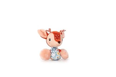 Lilliputiens - Mini sonajero Stella el Cervatillo - Juguete sensorial para bebés - Estimula la Vista y la motricidad - Ideal Desde el Nacimiento - Peluche Suave y Divertido para Descubrir - 83479