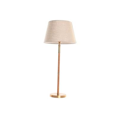 LAMPARA SOBREMESA LATON RATAN 35X35X80 NATURAL