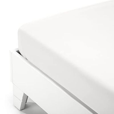 Caleffi 59048 Jersey nedre lakan för dubbelsäng, Vit