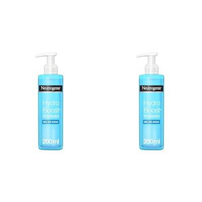 Neutrogena Hydro Boost, Acqua Gel Detergente Viso con Acido Ialuronico, Rimuove le Impurità, Deterge e Nutre la Pelle, 200 ml (Confezione da 2)