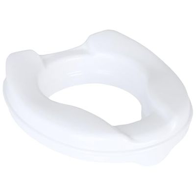 Homecraft Raised Toilet Seat 2 Inch (5 cm) – Toilet Riser for Elderly, Disabled and Post Surgery Recovery – Lightweight, Hygienic Bathroom Aid – Fits Standard Toilets – 190 kg Capacity, White