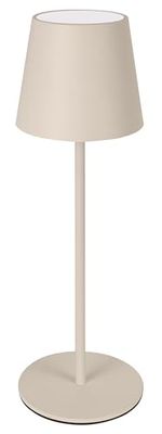 Majestic AGATA - Lampada da tavolo LED senza fili ricaricabile, Lunga durata, Dimmer Touch, Luce Calda-Naturale-Fredda, per interni ed esterni IP54, H37cm, SABBIA