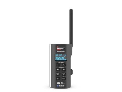 PerfectPro Soloworker Construction Site Radio, DAB+ and FM Reception, Bluetooth, AUX Input, Includes Charger and Lithium Battery, Very Compact Radio, IP64, SWBT2