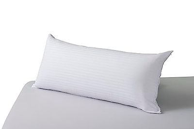 Savel - Fronha 100% algodão com fecho de correr, 40 x 105 cm, protetor de almofada de algodão listado respirável. Tecido de cetim trabalhado macio e absorvente.