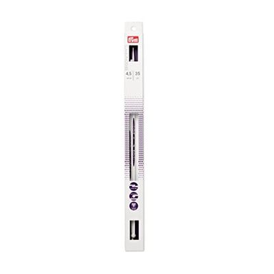 Prym Ergonomics Lot de 2 aiguilles à tricoter à pointe unique de 35,6 cm, 4,5 mm, Blanc