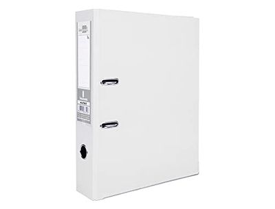 Archivador de palanca liderpapel folio documenta forrado pvc con rado lomo 75mm blanco con compresor