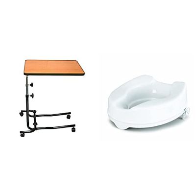 Days Table de Lit, Bureau Portable avec roulettes, Surface d'Écriture à Utiliser dans Le Lit ou en Fauteuil Roulant & Savanah - Aa2114Y - Rehausseur de Toilette Blanc 10 cm