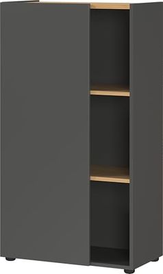Germania archiefkast 2232-549 GW-Adrano, in grafiet/Navarra-eiken-Nb., greeploze look, 61 x 110 x 34 cm (b x h x d)