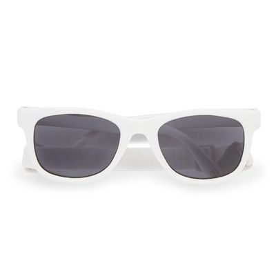 Dooky Unisex Baby Sunglasses, Unbreakable, Scratch Resistant, Shatterproof Lens, Adjustable and Removable Strap, UV-A and B Protection, Comes with Luxurious Storage Case, 6-36 Months, Santorini, White