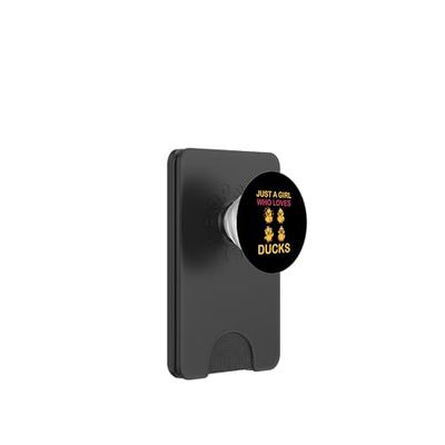 Cute Just A Girl Who Loves Ducks animals Women and Girls PopSockets PopWallet for MagSafe