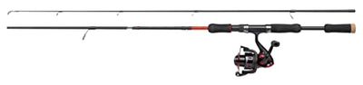 Abu Garcia Cardinal X Combo Ensemble Canne et Moulinet Spinning pour la pêche des carnassiers au leurre en Eau Douce 1,83 m/5-25 g Noir/Rouge