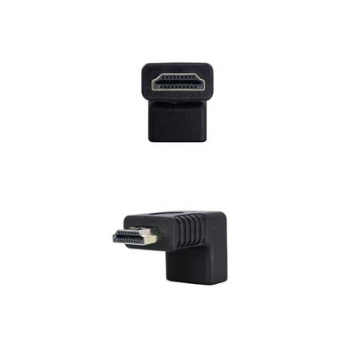 Brightium Adaptateur HDMI coudé, conçu pour connecter des appareils HDMI dans des espaces restreints, avec connecteur Femelle vers mâle, idéal pour éviter l'usure par Flexion du câble.