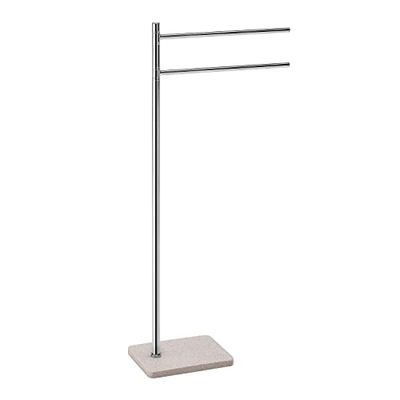 Gedy Artu portasciugamani da Pavimento, Acciaio Inossidabile, Cromo E Beige, 40 X 16,4 X 83,2