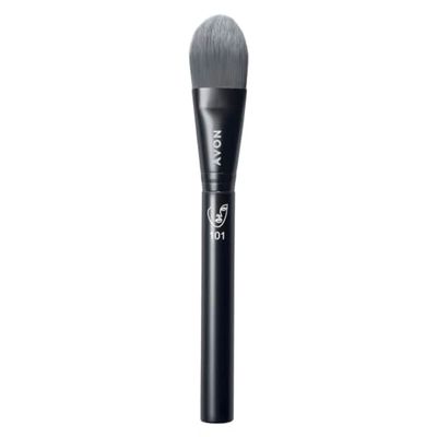 Avon Flat Foundation Brush, for Applying, Distributing and Blending Foundation for an Even, Flawless Finish, Vegan Friendly with a Handle Made from Recycled Plastic.