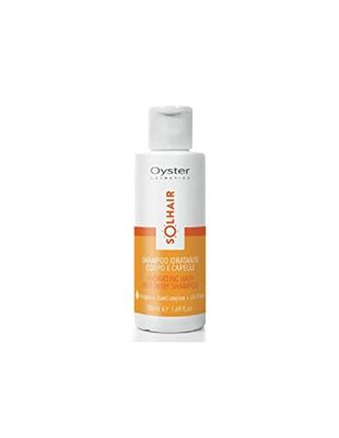 OYSTER COSMETICS PROFESSIONAL Solhair Shampoo per Capelli, Effetto Protettivo e Districante, Protezione UV e Trattamento Doposole, Minitaglia 50 ml