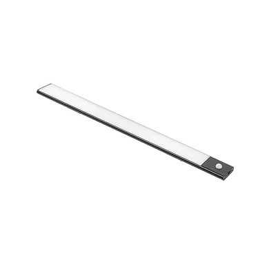 Emuca - Applique LED Kaus Black ricaricabile via USB con sensore di movimento, 600mm, Verniciato nero