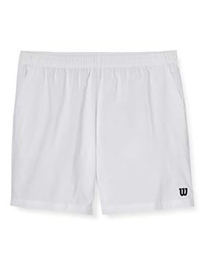 Wilson Homme Short de Tennis, M TEAM 8 SHORT, Polyester, Blanc, Taille: XXL, WRA765501