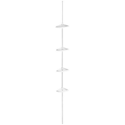 Premier Housewares Corner Wall Shelf Floating Corner Shelves White Small Shelf Corner Shelf Unit H145 X W26.5 X D18 Cm
