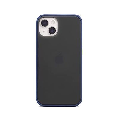 aiino italian ideas Foggy Case för iPhone 13, Cover med Halvtransparent Retro och matt finish för iPhone 13, Färgglada stötsäker TPU Bumper med kontrasterande färger, Blå