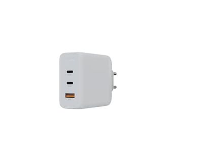 Watio Wave Chargeur - Chargeur de Voyage/Mural 100 W avec 2 Ports Type-C et USB 3.0, Couleur Blanche, Technologie GAN2 pour Plus d'efficacité. *