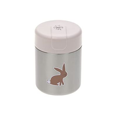 LÄSSIG Termiczny pojemnik do podgrzewania dla niemowląt, owsianka, szczelny, stal nierdzewna, 315 ml/Food Jar Little Forest Rabbit