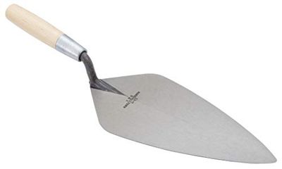 Truelle Marshalltown, truelle de style londonien avec manche ergonomique Durasoft, en acier au carbone, avec pointe large et col droit, dimensions de la truelle : 267x121 mm