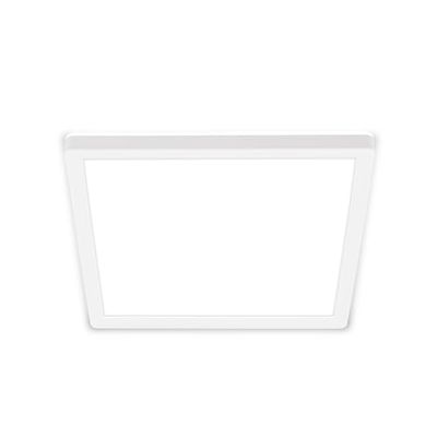 Briloner - Lampada da soffitto a LED, luce indiretta, design piatto e moderno, luce bianca neutra 4000K, lampadario da soggiorno, plafoniera da cucina, 24x24x3 cm, colore bianco opaco, Quadrato